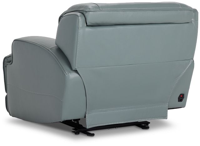 Reign Green Lthr/vinyl Power Recliner With Power Headrest