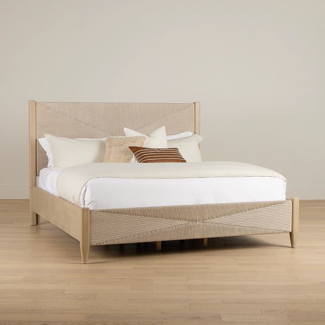 Castello Light Tone Woven Panel Bed