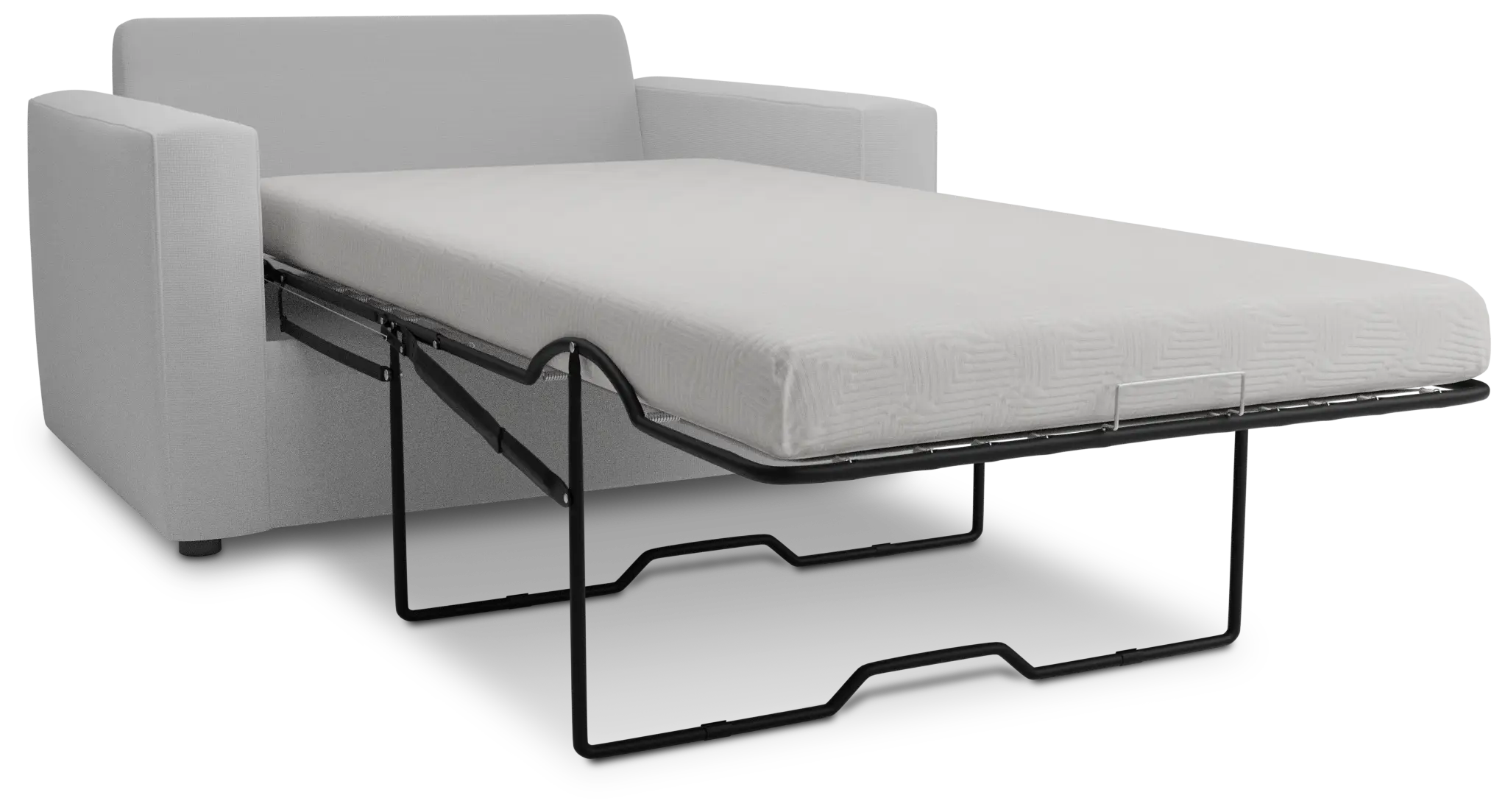 Siesta Suave White Fabric Memory Foam Sleeper Siesta Suave White Fabric Memory Foam Sleeper