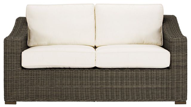 Canyon Gray White Loveseat