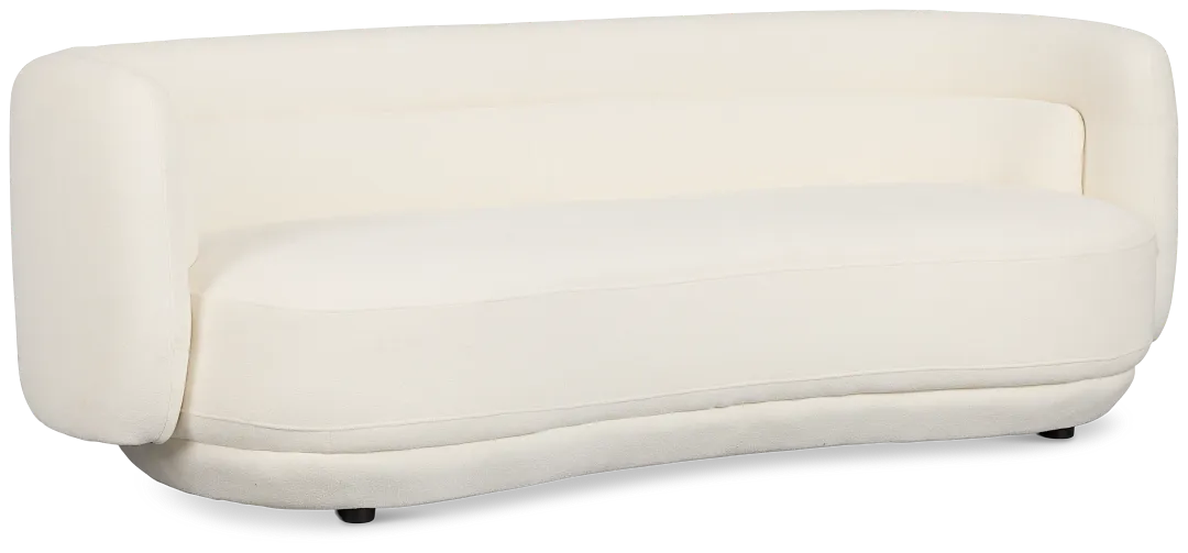 Presley White Fabric Sofa