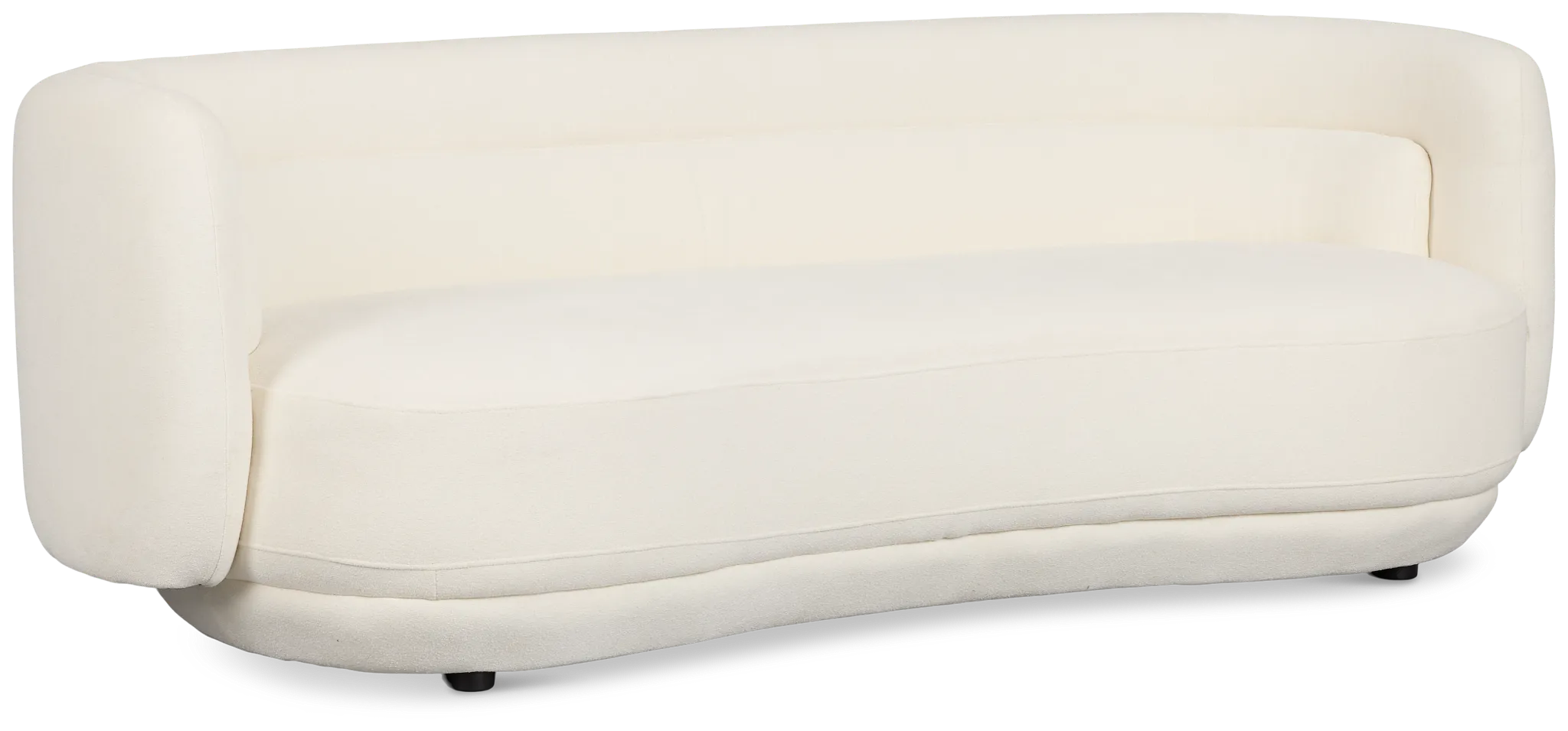 Presley White Fabric Sofa