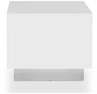 Camila White Square End Table