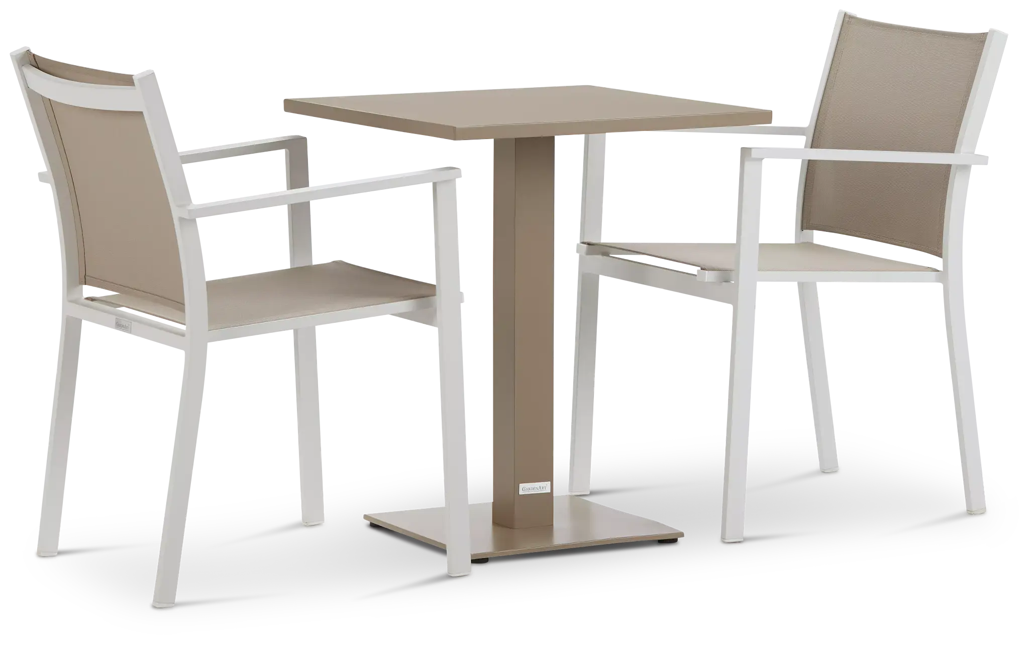 Aventura Champagne 23" Square Table & 2 Chairs Aventura Champagne 23" Square Table & 2 Chairs