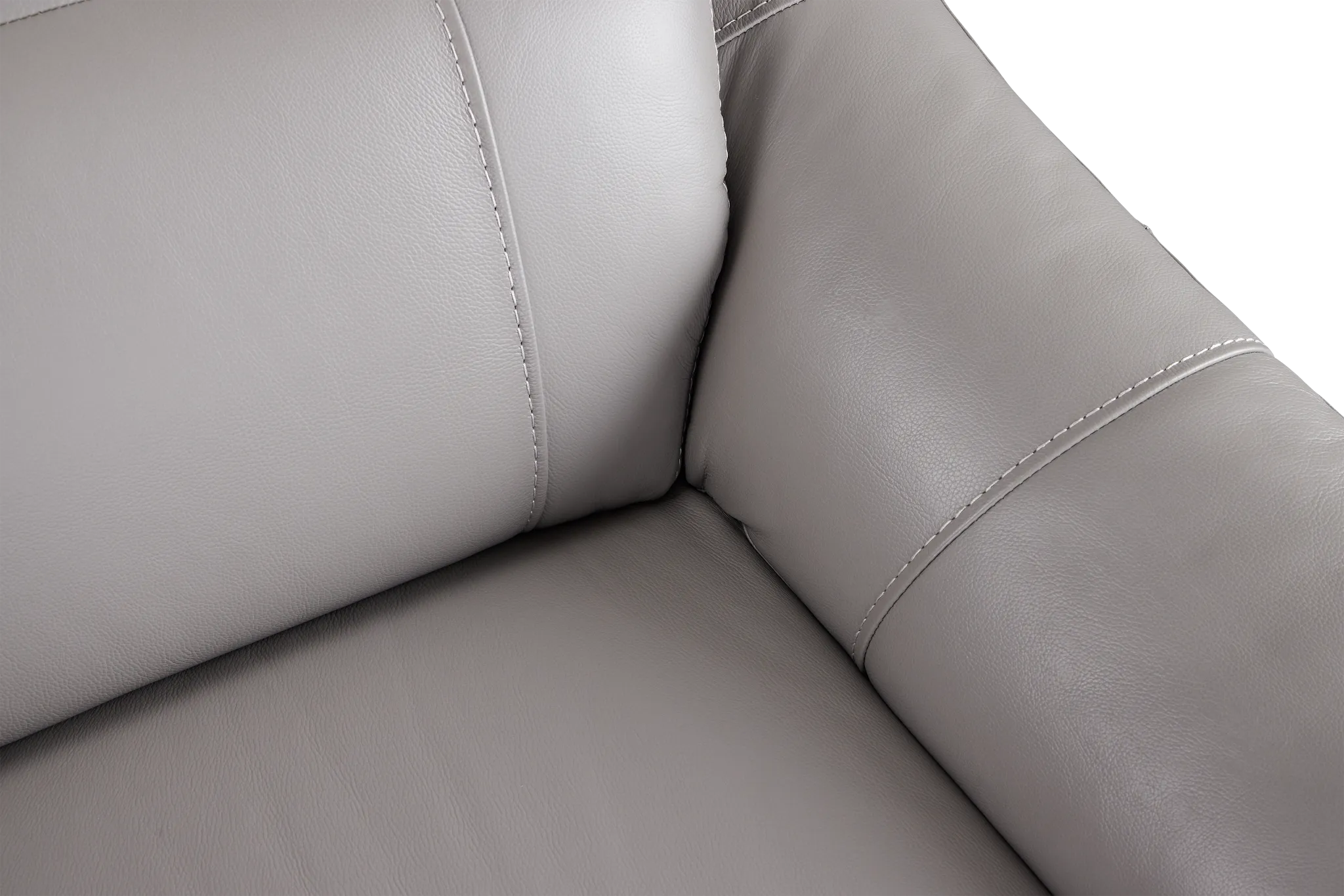 Marion Gray Lthr/vinyl Medium Dual Power 2-arm Reclining Sectional