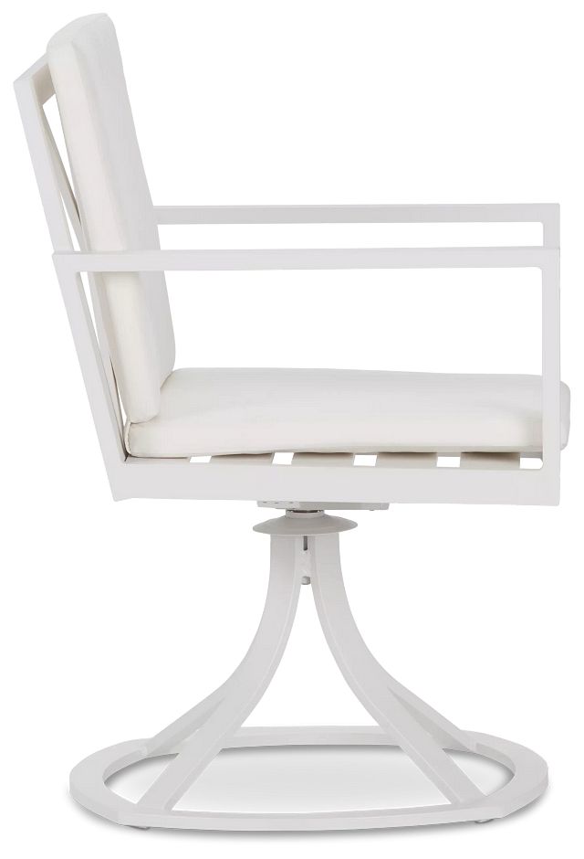 Linear White Swivel Chair (2)