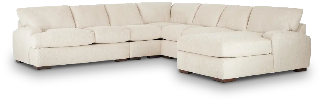Alpha Beige Fabric Large Right Chaise Sectional Alpha Beige Fabric Large Right Chaise Sectional