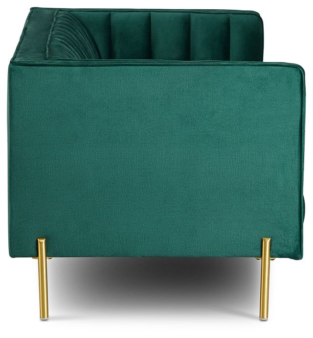 Bella Dark Green Velvet Sofa (3)