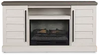 Westlake Two-tone 65" Tv Stand With Fireplace Insert