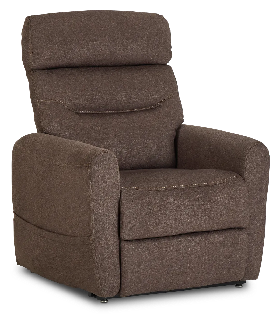 Canton Brown Fabric Power Lift Recliner