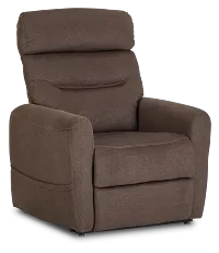 Canton Brown Fabric Power Lift Recliner