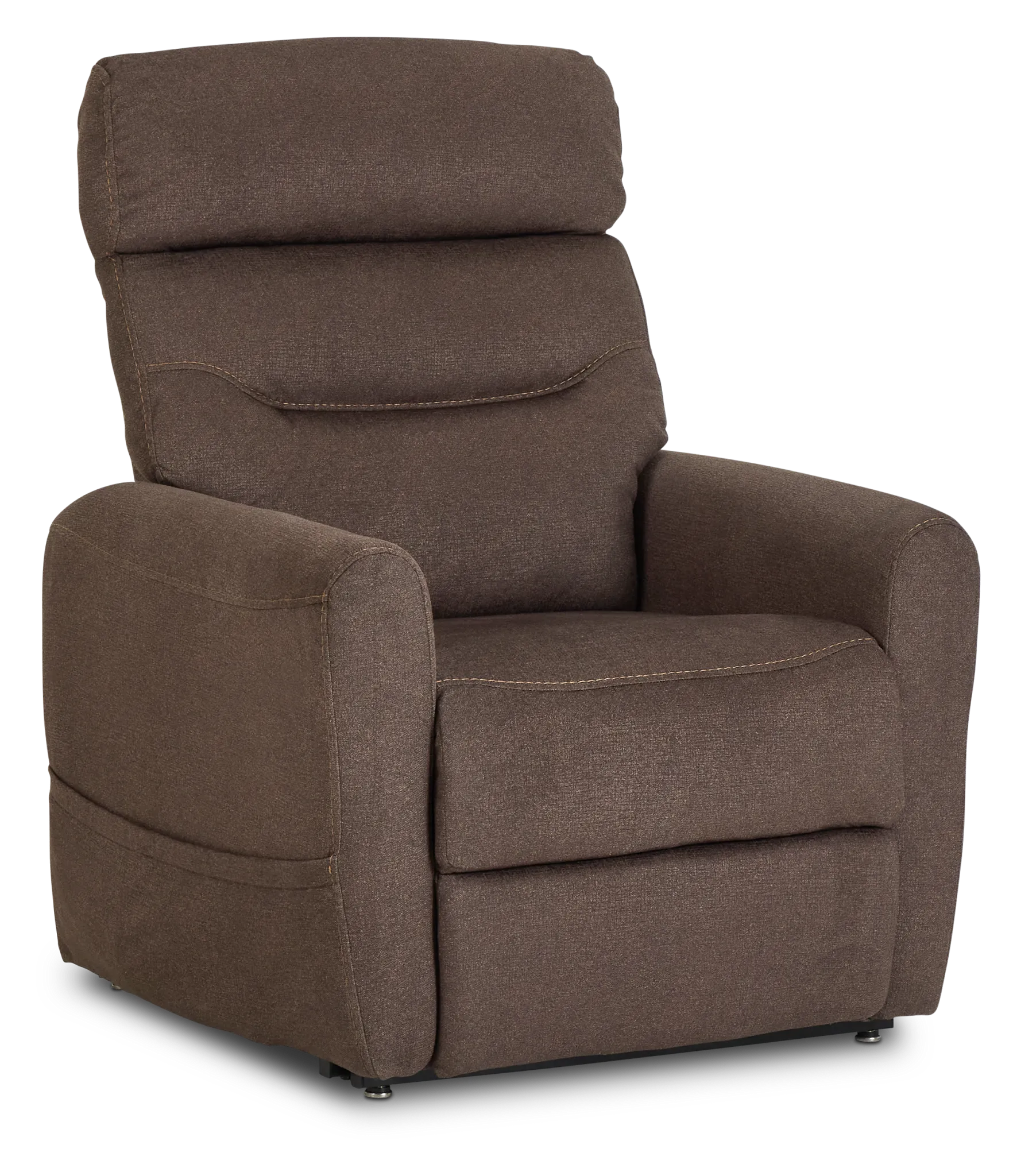 Canton Brown Fabric Power Lift Recliner