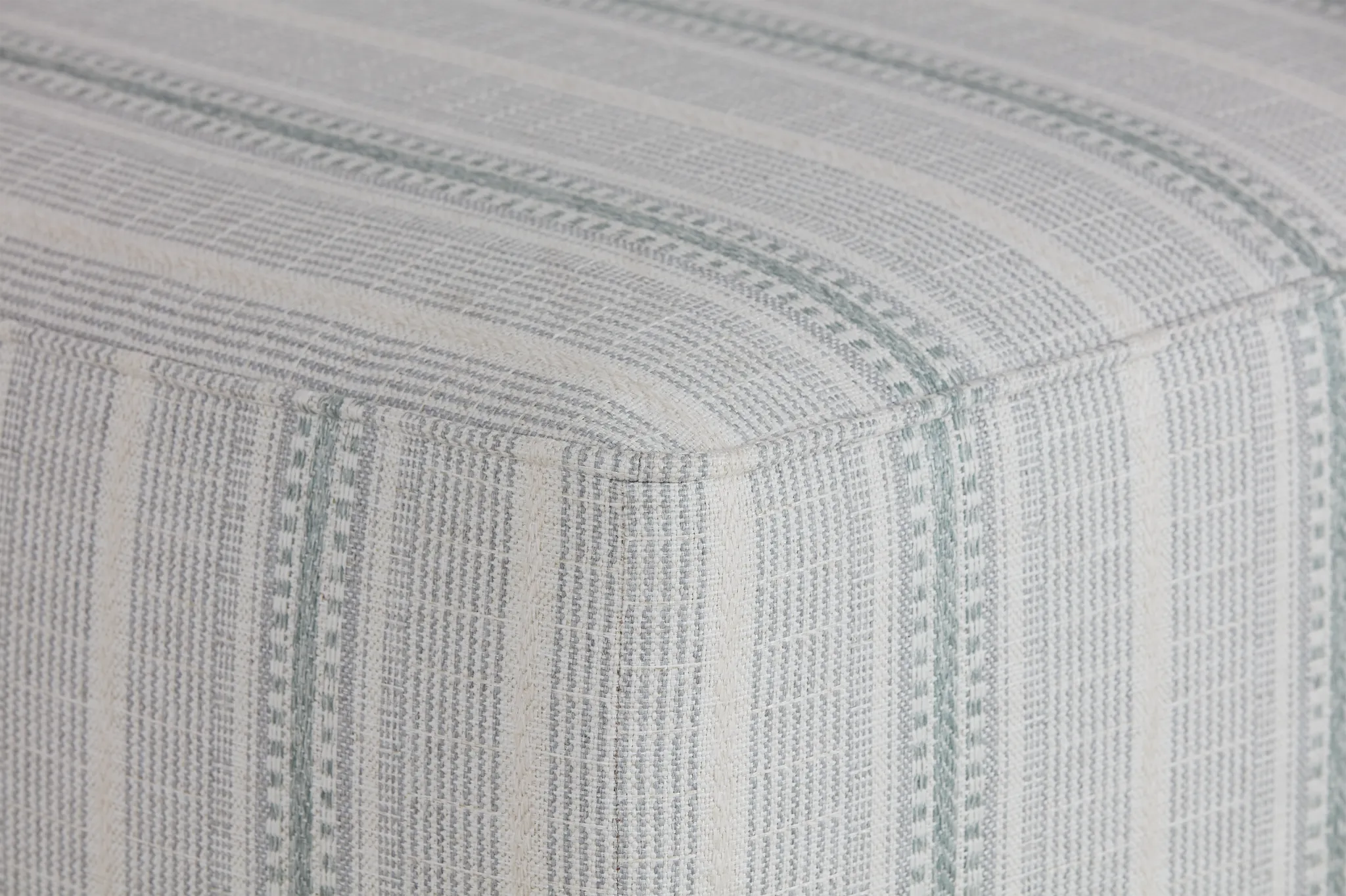 Farmhouse Green Fabric Cocktail Ottoman