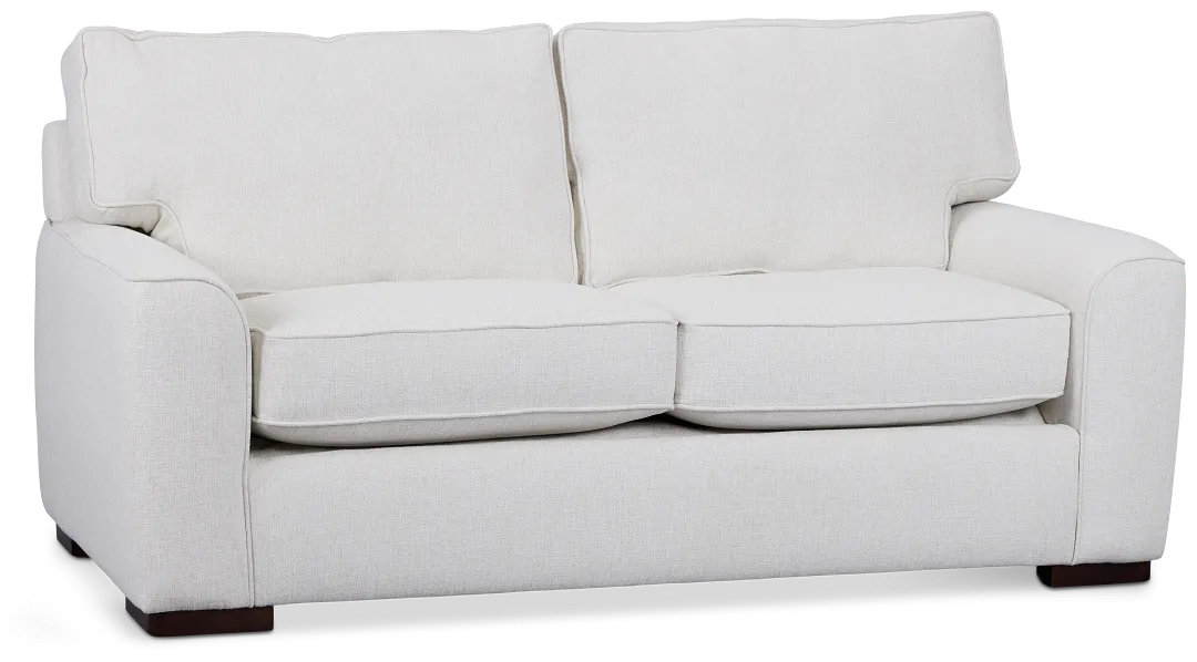 Austin White Fabric Memory Foam Sleeper