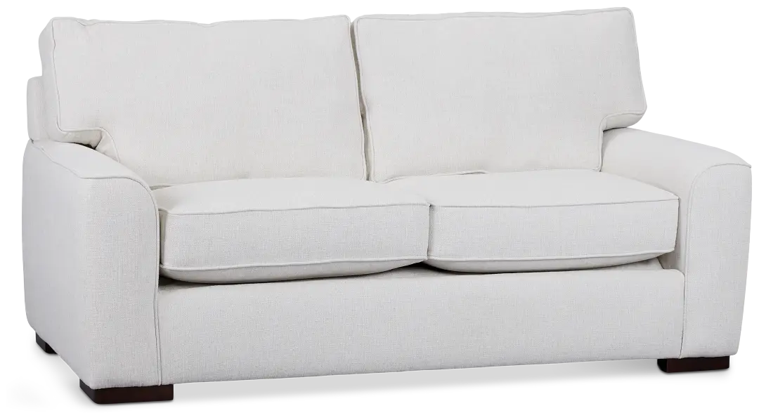 Austin White Fabric Memory Foam Sleeper Austin White Fabric Memory Foam Sleeper