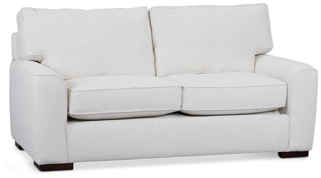 Austin White Fabric Memory Foam Sleeper