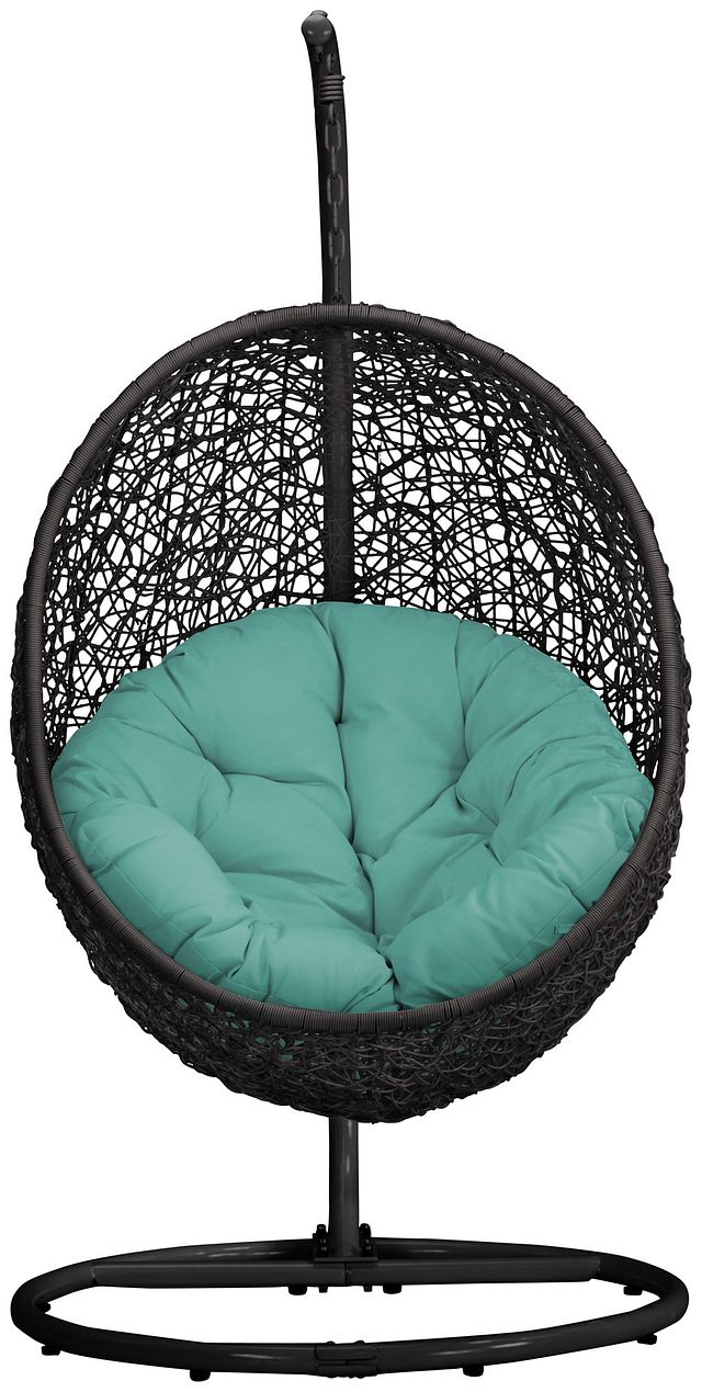 teal hanging chair