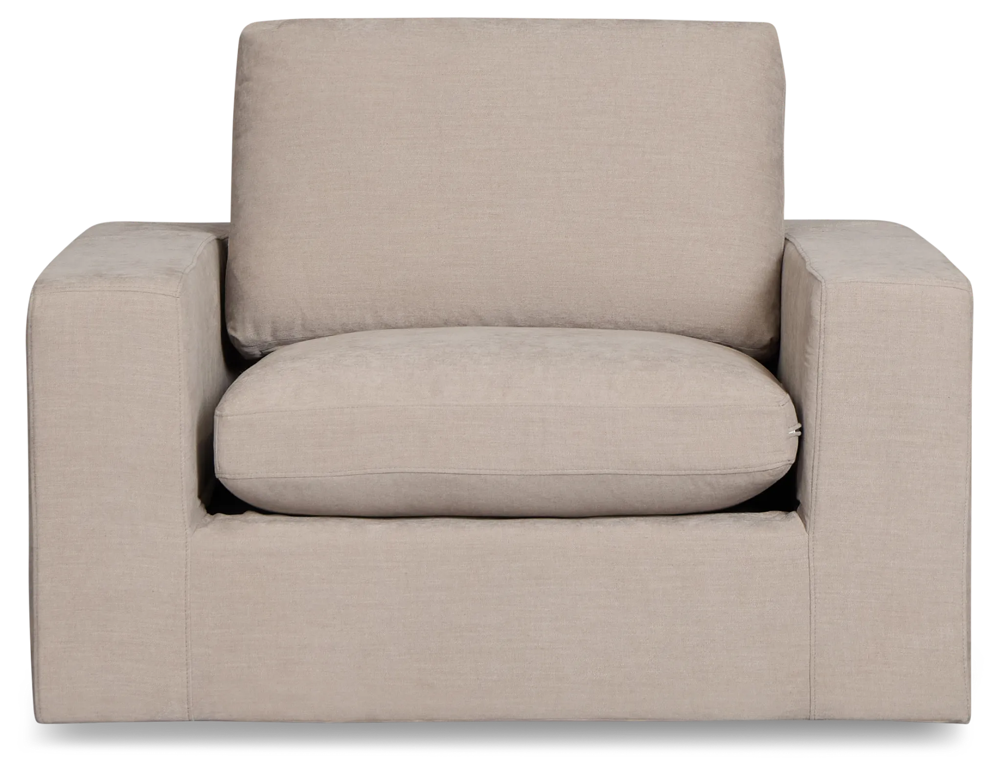 Breeze Taupe Fabric Swivel Chair