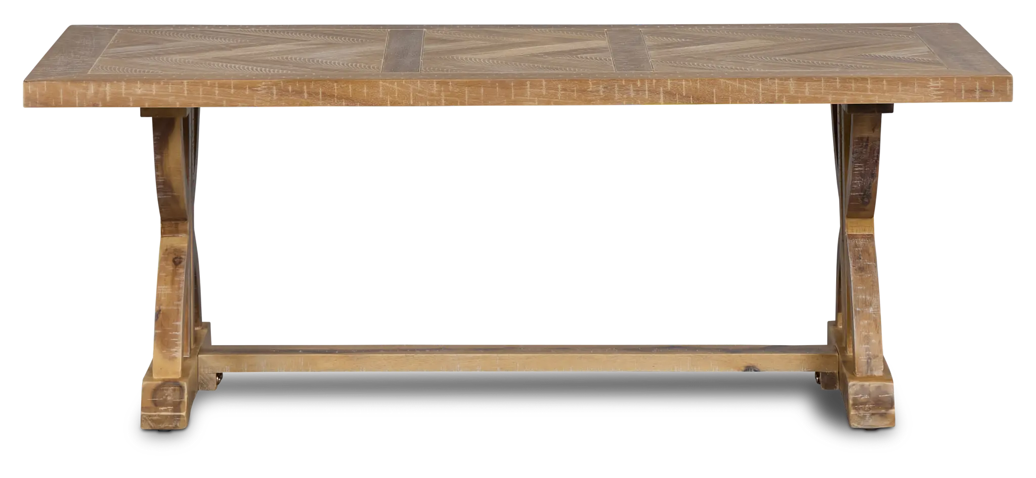 Joplin Light Tone Rectangular Trestle Coffee Table Joplin Light Tone Rectangular Trestle Coffee Table