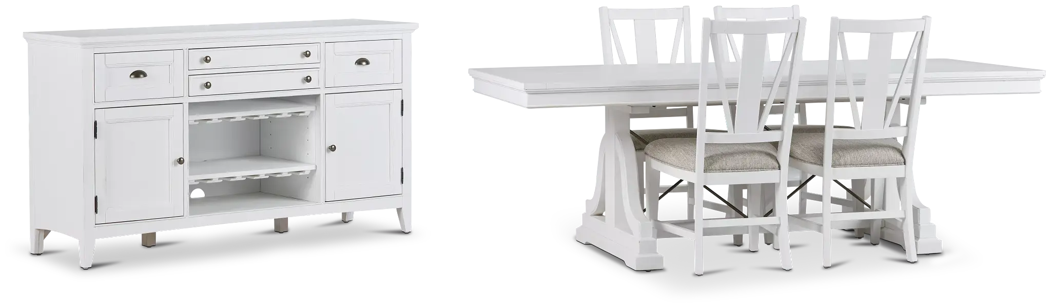 Heron Cove White Trestle Dining Room Heron Cove White Trestle Dining Room