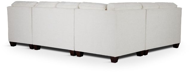 Andie White Fabric Medium Right Chaise Sectional