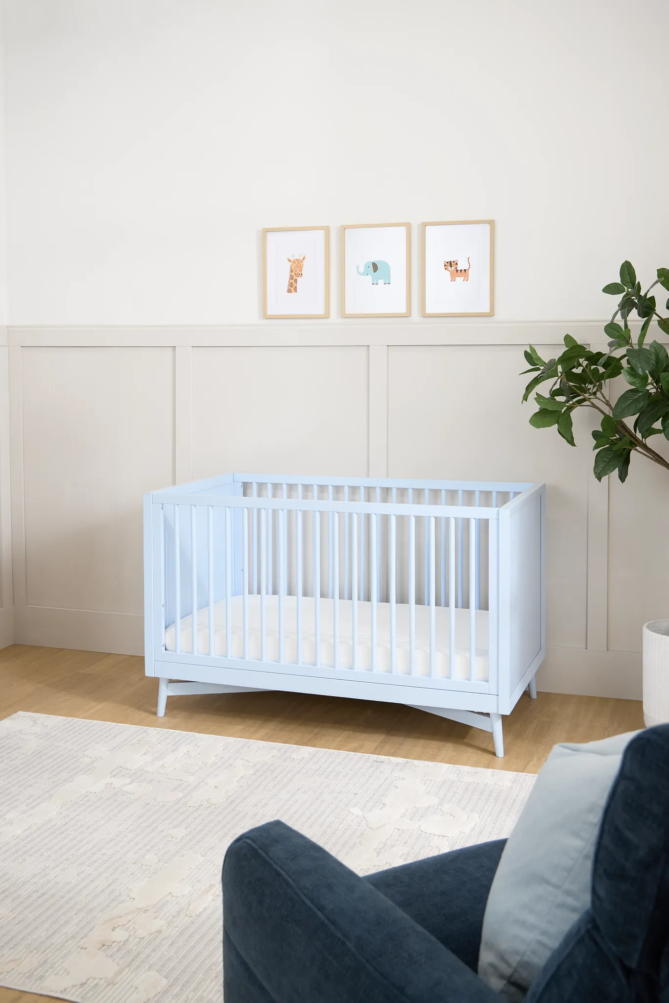 Henry Light Blue 2-in-1 Crib