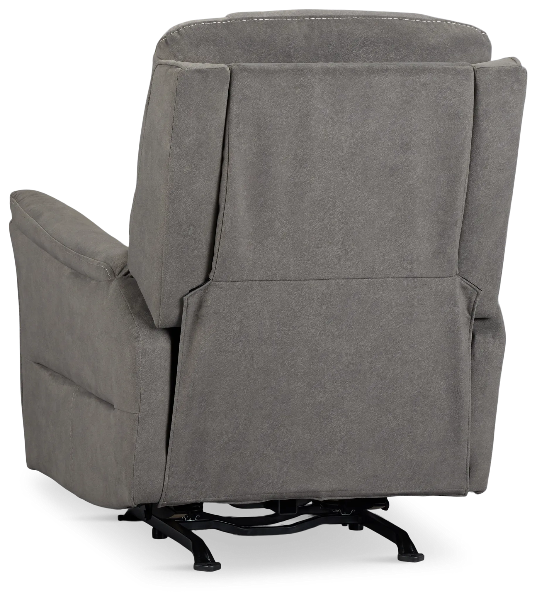 Archie Gray Fabric Power Recliner With Heat And Massage