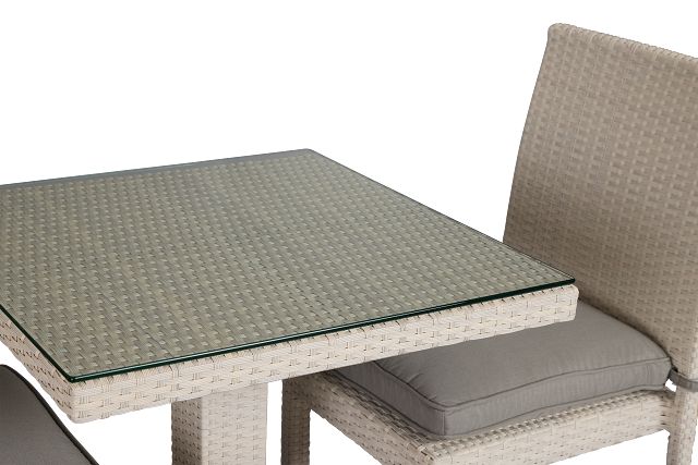 Bahia Gray 27" Square Table & 2 Chairs