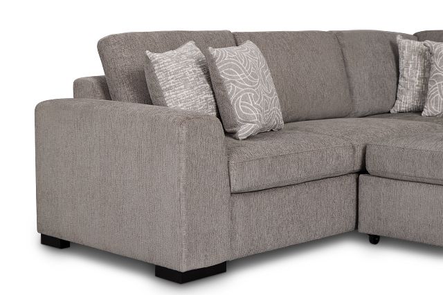 Blakely Gray Fabric Right Chaise Storage Sleeper Sectional