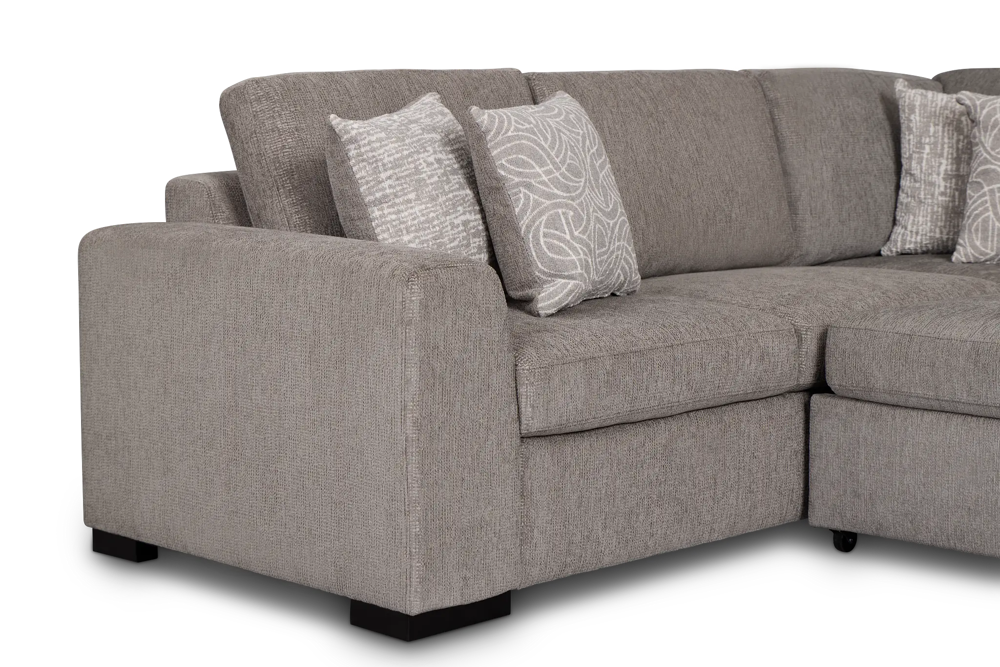 Blakely Gray Fabric Right Chaise Storage Sleeper Sectional Blakely Gray Fabric Right Chaise Storage Sleeper Sectional