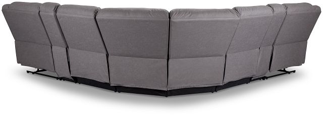 Peyton Gray Micro Large Dual Manually Reclining Two-arm Sectional