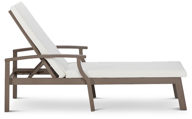 Raleigh White Aluminum Cushioned Chaise