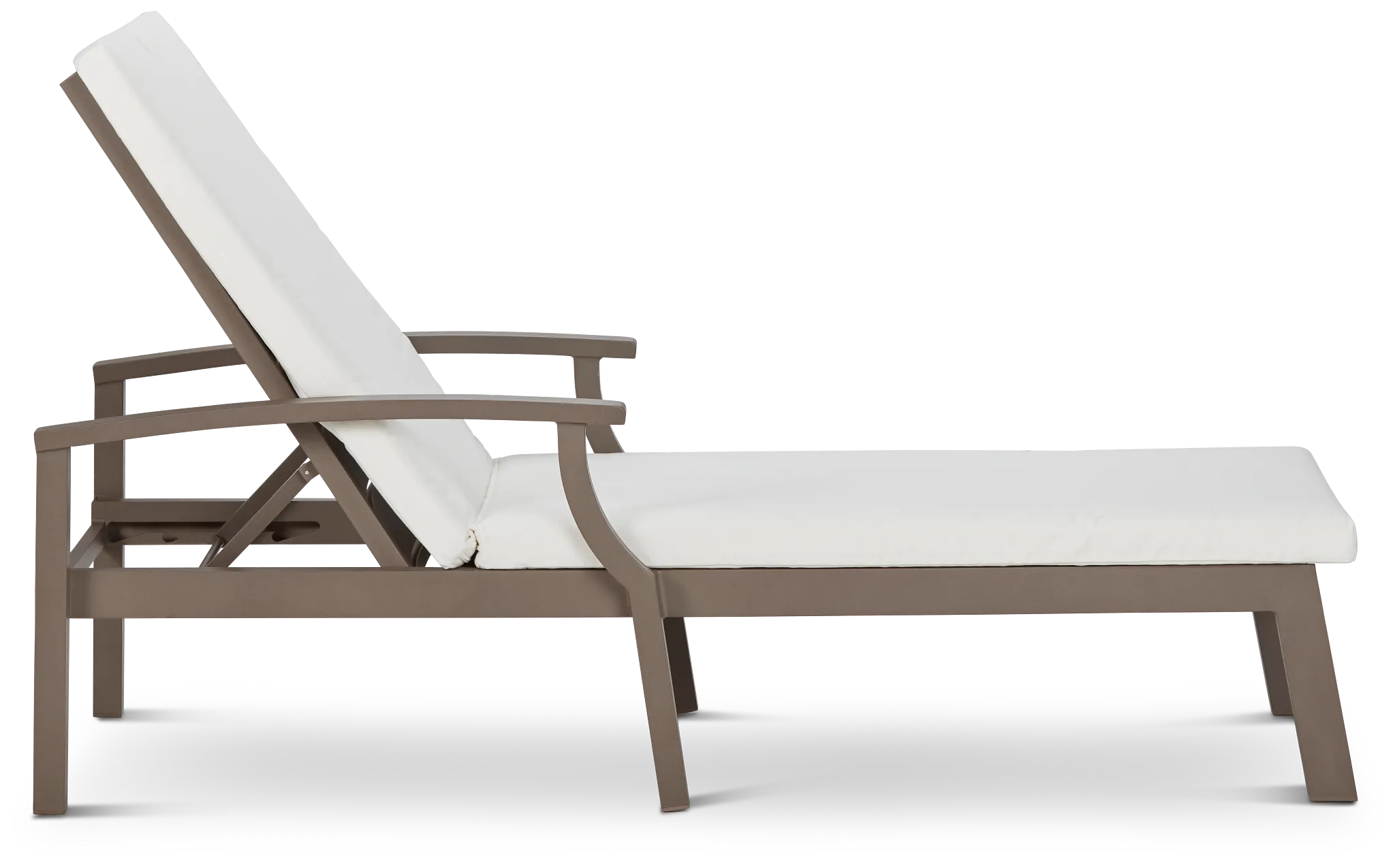 Raleigh White Aluminum Cushioned Chaise