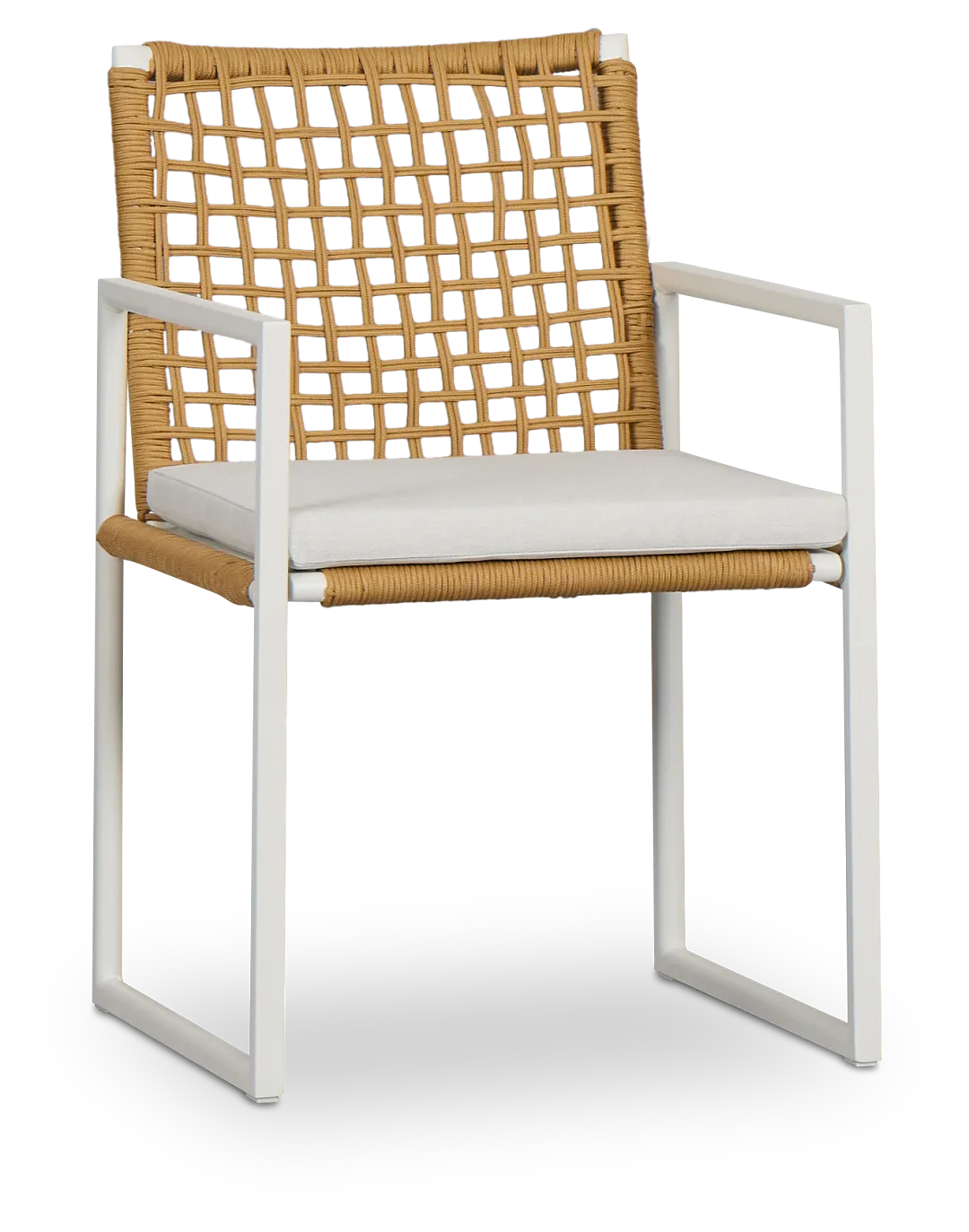 Sunrise White Aluminum Arm Chair