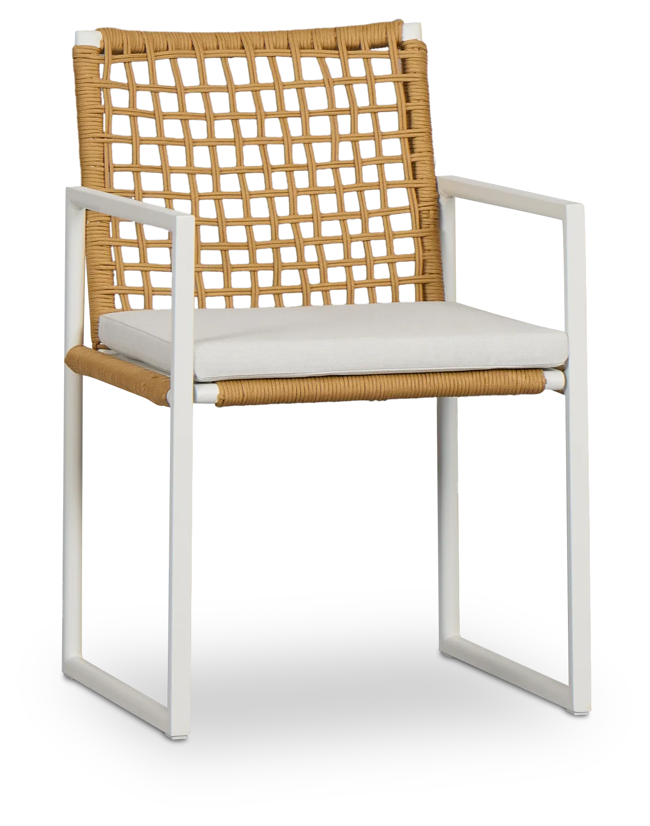Sunrise White Aluminum Arm Chair