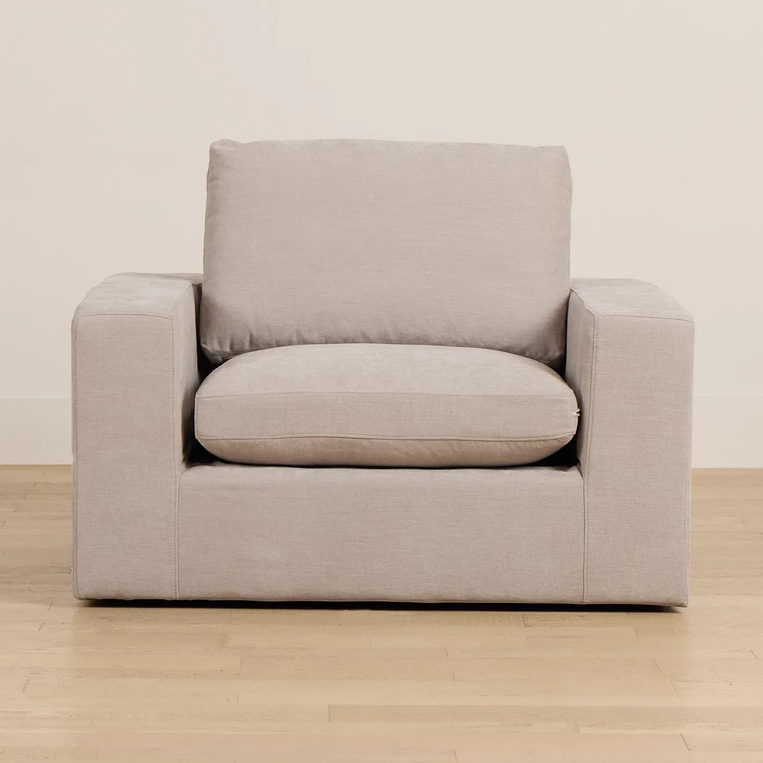 Breeze Taupe Fabric Swivel Chair
