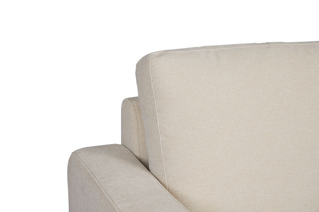 Addie Beige Fabric Small 2-arm Storage Sectional