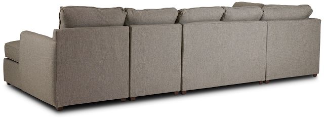 Asheville Brown Fabric Large Left Bumper Sectional (4)