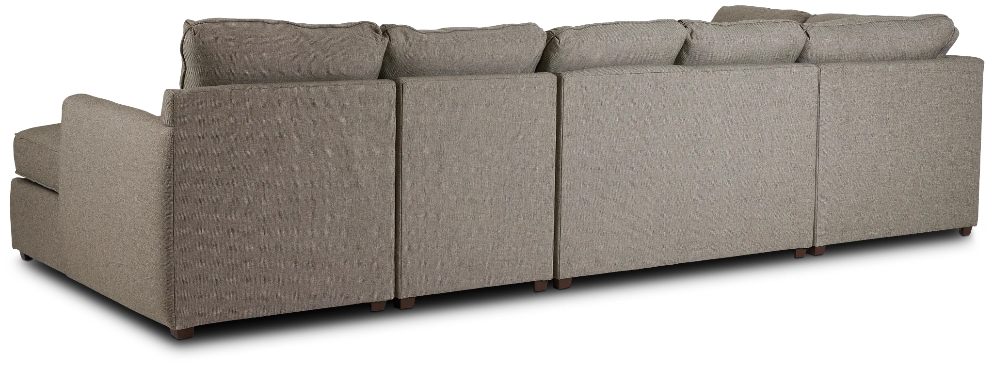 Asheville Brown Fabric Large Left Bumper Sectional