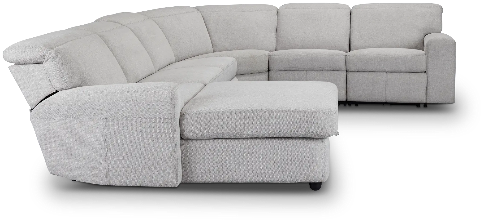 Callum Light Gray Storage Small Left Dual Power Chaise Sleeper Sectional Callum Light Gray Storage Small Left Dual Power Chaise Sleeper Sectional