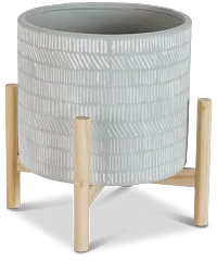 Raine Beige Medium Planter