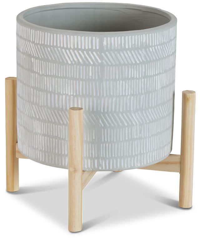 Raine Beige Medium Planter