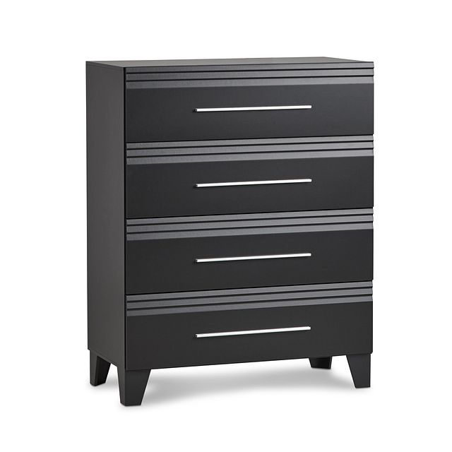 Midtown Black 4-drawer Chest