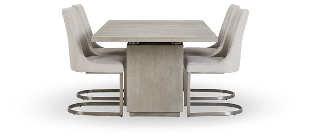 Madden Light Tone Rect Table & 4 Chairs