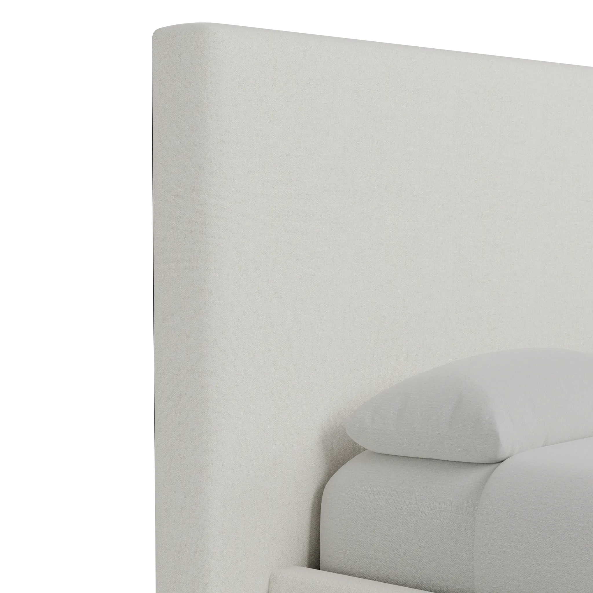 Grayton Elite Ivory 54" Upholstered Platform Bed