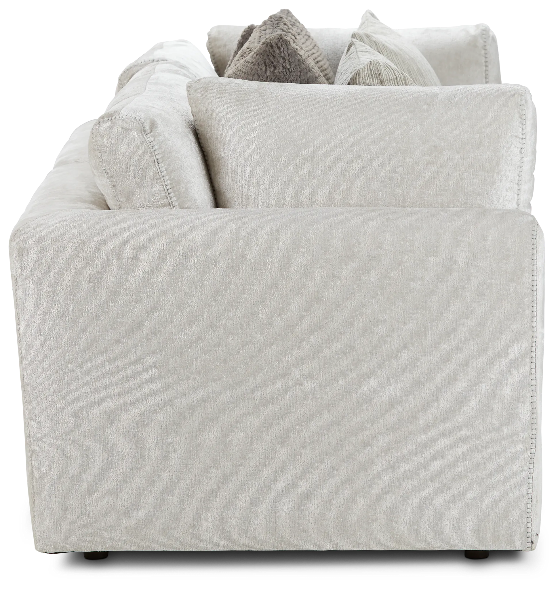 Oasis Light Beige Fabric 2 Piece Modular Sofa