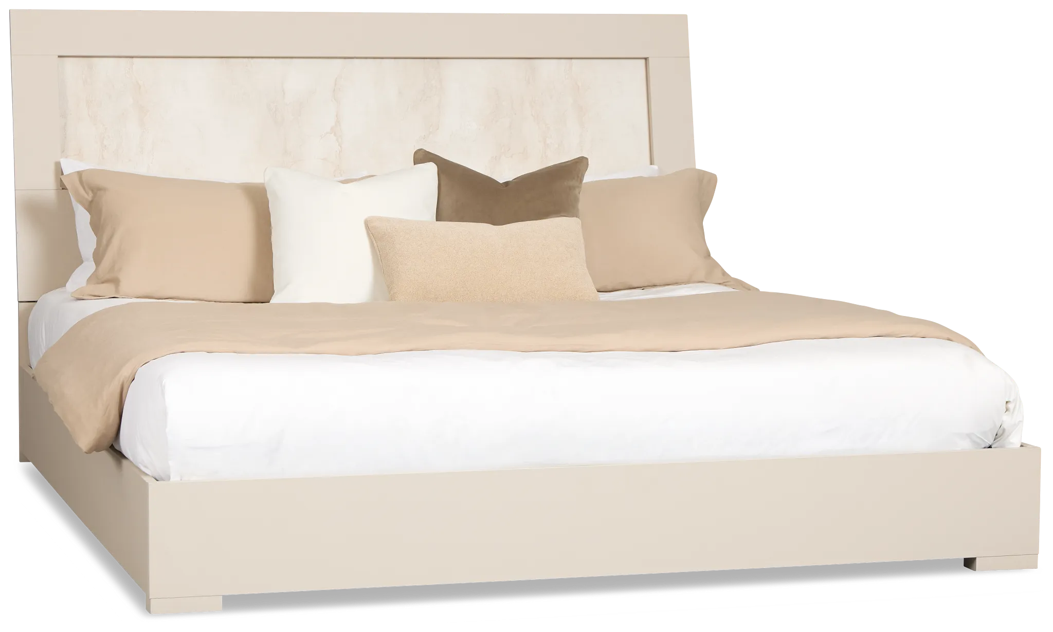 Valencia Light Tone Panel Bed