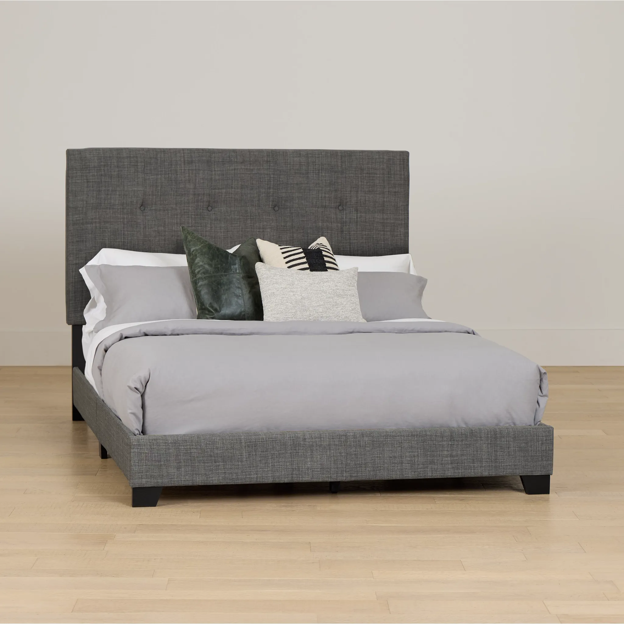 Flagler Gray Uph Panel Bed