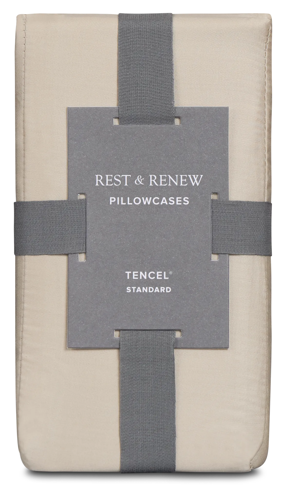 Rest & Renew Tencel Beige 300 Thread Set Of 2 Pillowcases