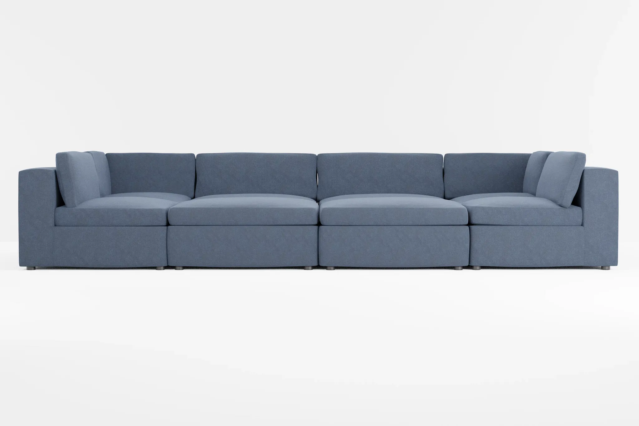 Destin Maguire Blue Fabric 8-piece Pit Sectional